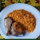 Jerk Leg Quarters with Jollof Rice